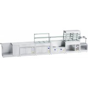 Электрический мармит кухонный 2-х блюд Abat Hot line ЭМК-70Х-01, паровой, 1 стеклянная полка, съемный нерж. фасад