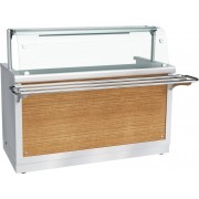 Прилавок-мармит электрический 1-х блюд Abat Hot line ПМЭС-70Х-01, 1 стеклянная полка, съемный нерж. фасад
