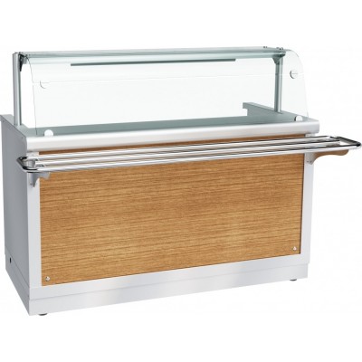 Прилавок-мармит электрический 1-х блюд Abat Hot line ПМЭС-70Х-01, 1 стеклянная полка, съемный нерж. фасад Прилавок-мармит электрический 1-х блюд Abat Hot line ПМЭС-70Х-01, 1 стеклянная полка, съемный нерж. фасад