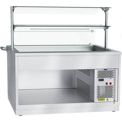 Прилавок холодильный Abat Hot line ПВВ(Н)-70Х-03-НШ, 2 стеклянные полки, съемный нерж. фасад Прилавок холодильный Abat Hot line ПВВ(Н)-70Х-03-НШ, 2 стеклянные полки, съемный нерж. фасад