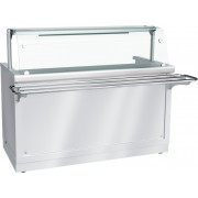 Прилавок-мармит электрический 1-х блюд Abat Hot line ПМЭС-70Х-01, 1 стеклянная полка, съемный нерж. фасад