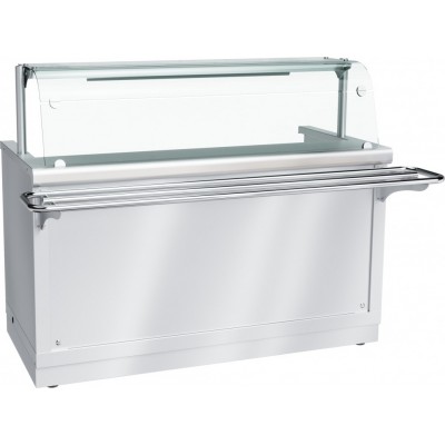 Прилавок-мармит электрический 1-х блюд Abat Hot line ПМЭС-70Х-01, 1 стеклянная полка, съемный нерж. фасад Прилавок-мармит электрический 1-х блюд Abat Hot line ПМЭС-70Х-01, 1 стеклянная полка, съемный нерж. фасад