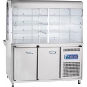 Прилавок-витрина холодильный Abat АСТА ПВВ(Н)-70КМ-С-01-ОК, столешница нерж.