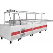 Прилавок для столовых приборов Abat передвижная ПСП-70ПМ вся нерж.