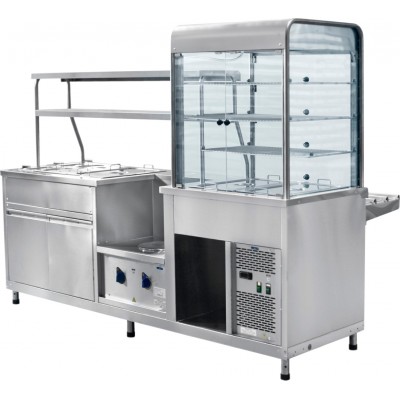 Прилавок-витрина универсальный Abat ПВХМ-70КМУ кашир. витрина справа Прилавок-витрина универсальный Abat ПВХМ-70КМУ кашир. витрина справа