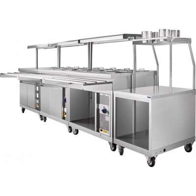 Прилавок для столовых приборов Abat передвижная ПСП-70ПМ кашир. Прилавок для столовых приборов Abat передвижная ПСП-70ПМ кашир.