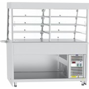 Прилавок-витрина холодильный Abat Hot line ПВВ(Н)-70Х-С-03-НШ, съемный нерж. фасад
