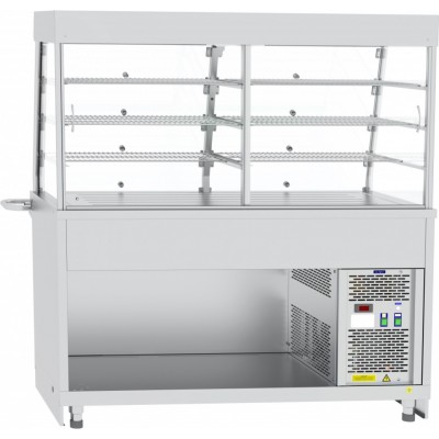 Прилавок-витрина холодильный Abat Hot line ПВВ(Н)-70Х-С-03-НШ, съемный нерж. фасад Прилавок-витрина холодильный Abat Hot line ПВВ(Н)-70Х-С-03-НШ, съемный нерж. фасад