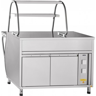 Прилавок для горячих напитков Abat ПАТША ПГН-70М-02, 2 полки, вся нерж. Прилавок для горячих напитков Abat ПАТША ПГН-70М-02, 2 полки, вся нерж.