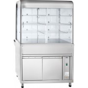 Прилавок-витрина нейтральная Abat АСТА ПВН-70КМ, 3 полки, вся нерж.