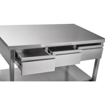 Стол с выдвижными ящиками Abat СТН-7-2 вся нерж. Стол с выдвижными ящиками Abat СТН-7-2 вся нерж.