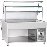 Прилавок холодильный Abat ПРЕМЬЕР ПВВ(Н)-70Т-01-НШ открытый, 3 полки