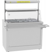 Электрический мармит кухонный 2-х блюд Abat Hot line ЭМК-70Х, 2 полки (нижняя подогреваемая), съемный нерж. фасад