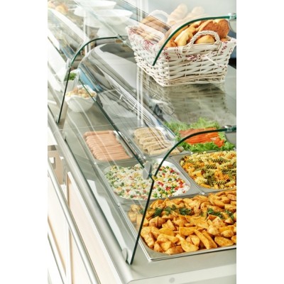 Электрический мармит кухонный 2-х блюд Abat Hot line ЭМК-70Х, 2 полки (нижняя подогреваемая), съемный нерж. фасад Электрический мармит кухонный 2-х блюд Abat Hot line ЭМК-70Х, 2 полки (нижняя подогреваемая), съемный нерж. фасад