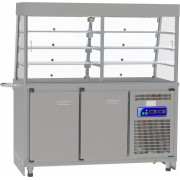 Прилавок-витрина холодильный Abat Hot line ПВВ(Н)-70Х-С-01-ОК, съемный нерж. фасад