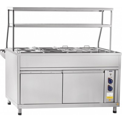 Мармит 2-х блюд Abat АСТА ЭМК-70КМШ паровой с тепловым шкафом, 2 полки, столешница нерж. Мармит 2-х блюд Abat АСТА ЭМК-70КМШ паровой с тепловым шкафом, 2 полки, столешница нерж.