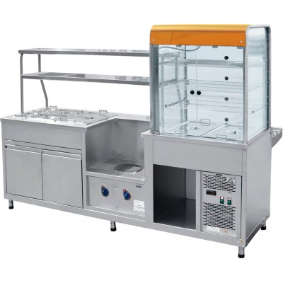 Прилавок-витрина универсальный Abat ПВХМ-70КМУ цвет "красное золото" витрина справа Прилавок-витрина универсальный Abat ПВХМ-70КМУ цвет "красное золото" витрина справа