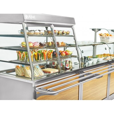 Прилавок-витрина холодильный Abat Hot line ПВВ(Н)-70Х-С-03-НШ, съемный нерж. фасад Прилавок-витрина холодильный Abat Hot line ПВВ(Н)-70Х-С-03-НШ, съемный нерж. фасад