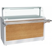 Прилавок для горячих напитков Abat Hot line ПГН-70Х-03, 1 стеклянная полка, вся нерж.