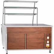 Прилавок для горячих напитков Abat ПРЕМЬЕР ПГН-70Т-01, 3 полки, вся нерж.