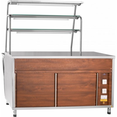 Прилавок для горячих напитков Abat ПРЕМЬЕР ПГН-70Т-01, 3 полки, вся нерж. Прилавок для горячих напитков Abat ПРЕМЬЕР ПГН-70Т-01, 3 полки, вся нерж.