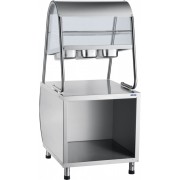 Прилавок для столовых приборов Abat ПАТША ПСПХ-70М с хлебницей, вся нерж.