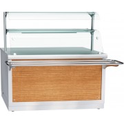 Прилавок для горячих напитков Abat Hot line ПГН-70Х-05, 2 стеклянные полки, вся нерж.