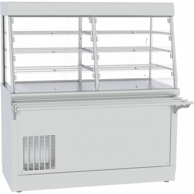 Прилавок-витрина холодильный Abat Hot line ПВВ(Н)-70Х-С-03-НШ, съемный нерж. фасад Прилавок-витрина холодильный Abat Hot line ПВВ(Н)-70Х-С-03-НШ, съемный нерж. фасад