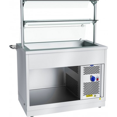 Прилавок холодильный Abat Hot line ПВВ(Н)-70Х-02-НШ, 2 стеклянные полки, съемный нерж. фасад Прилавок холодильный Abat Hot line ПВВ(Н)-70Х-02-НШ, 2 стеклянные полки, съемный нерж. фасад