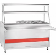 Мармит 1-х и 2-х блюд Abat АСТА ЭМК-70КМУ универс. паровой, 2 полки, столешница нерж.