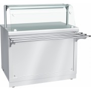 Прилавок-витрина тепловой Abat Hot line ПВТ-70Х-04, 1 стеклянная полка, съемный нерж. фасад