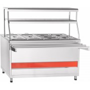 Мармит 2-х блюд Abat АСТА ЭМК-70КМШ паровой с тепловым шкафом, 2 полки