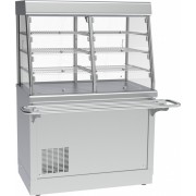Прилавок-витрина холодильный Abat Hot line ПВВ(Н)-70Х-С-02-НШ, съемный нерж. фасад