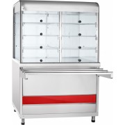 Прилавок-витрина нейтральная Abat АСТА ПВН-70КМ, 3 полки, столешница нерж.