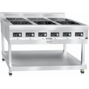 Плита индукционная 6-ти конфорочная Abat КИП-69П-3,5-01 нерж. сталь