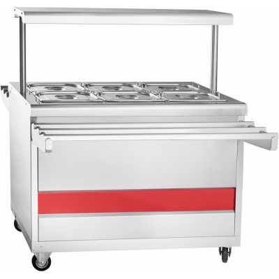 Мармит 2-х блюд Abat передвижная серия ЭМК-70ПМ паровой, полка с подсветкой, вся нерж. Мармит 2-х блюд Abat передвижная серия ЭМК-70ПМ паровой, полка с подсветкой, вся нерж.