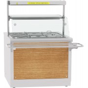 Электрический мармит кухонный 2-х блюд Abat Hot line ЭМК-70Х, 2 полки (нижняя подогреваемая), съемный нерж. фасад