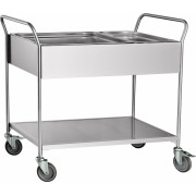 Тележка для сбора посуды Abat ТС-100, 1 полка, вся нерж.