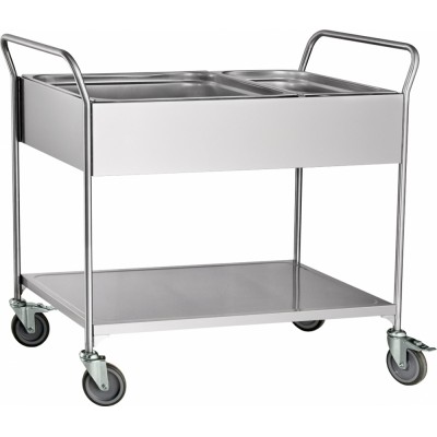 Тележка для сбора посуды Abat ТС-100, 1 полка, вся нерж. Тележка для сбора посуды Abat ТС-100, 1 полка, вся нерж.