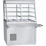 Прилавок-витрина холодильный Abat Hot line ПВВ(Н)-70Х-С-НШ, съемный нерж. фасад
