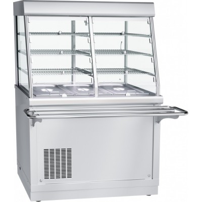 Прилавок-витрина холодильный Abat Hot line ПВВ(Н)-70Х-С-НШ, съемный нерж. фасад Прилавок-витрина холодильный Abat Hot line ПВВ(Н)-70Х-С-НШ, съемный нерж. фасад
