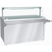 Прилавок для горячих напитков Abat Hot line ПГН-70Х-03, 1 стеклянная полка, вся нерж.