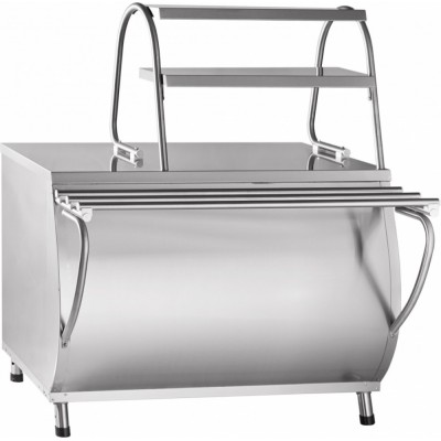 Прилавок для горячих напитков Abat ПАТША ПГН-70М-02, 2 полки, вся нерж. Прилавок для горячих напитков Abat ПАТША ПГН-70М-02, 2 полки, вся нерж.