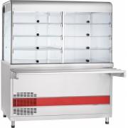 Прилавок-витрина холодильный Abat АСТА ПВВ(Н)-70КМ-С-01-ОК, столешница нерж.