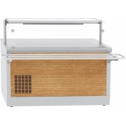 Прилавок холодильный Abat Hot line ПВВ(Н)-70Х-05-НШ, 1 стеклянная полка, съемный нерж. фасад