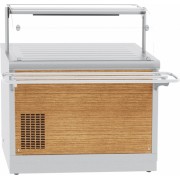 Прилавок холодильный Abat Hot line ПВВ(Н)-70Х-04-НШ, 1 стеклянная полка съемный нерж. фасад