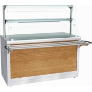 Прилавок-витрина тепловой Abat Hot line ПВТ-70Х-07, 2 стеклянные полки, съемный нерж. фасад