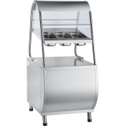 Прилавок для столовых приборов Abat ПАТША ПСПХ-70М с хлебницей, вся нерж.