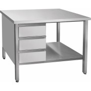 Стол с тумбой островной Abat СТО-7-3 вся нерж.