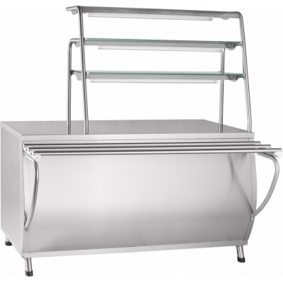 Прилавок для горячих напитков Abat ПРЕМЬЕР ПГН-70Т-01, 3 полки, вся нерж. Прилавок для горячих напитков Abat ПРЕМЬЕР ПГН-70Т-01, 3 полки, вся нерж.